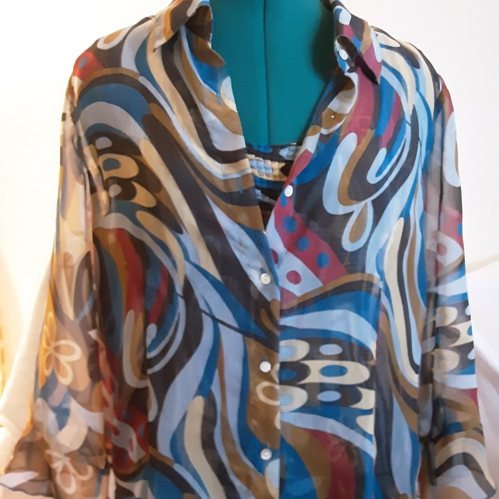 Feminine 2-piece blouse